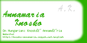 annamaria knosko business card